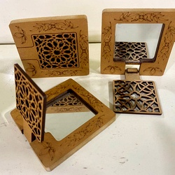 Handy Pocket Mirror Wooden