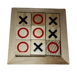 Tic Tac Toe Wooden Game Set | XO Game Box