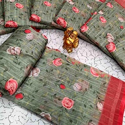 Ac Space Linen Cotton Sarees