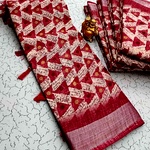 Digital Linen Cotton Sarees