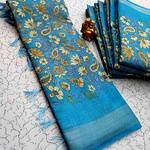 Digital Linen Cotton Sarees