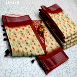 Digital Linen Cotton Sarees