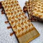 Digital Linen Cotton Sarees