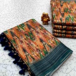 Digital Linen Cotton Sarees