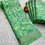 Digital Linen Cotton Sarees