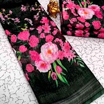 Digital Linen Cotton Sarees