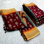 Digital Linen Cotton Sarees