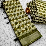 Digital Linen Cotton Sarees