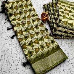 Digital Linen Cotton Sarees