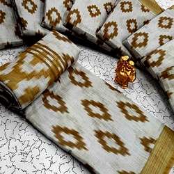 Digital Linen Cotton Sarees