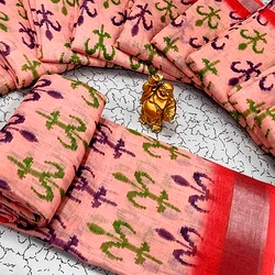 Digital Linen Cotton Sarees