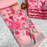 Digital Linen Cotton Sarees