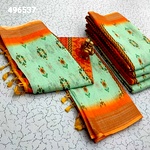 Digital Linen Cotton Sarees