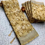 Digital Linen Cotton Sarees