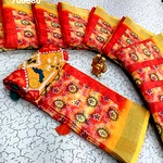 Digital Linen Cotton Sarees