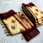 Digital Linen Cotton Sarees