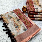 Digital Linen Cotton Sarees