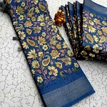 Digital Linen Cotton Sarees