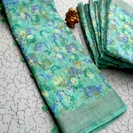 Digital Linen Cotton Sarees