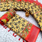 Digital Linen Cotton Sarees