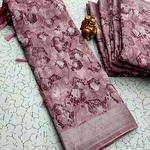 Digital Linen Cotton Sarees