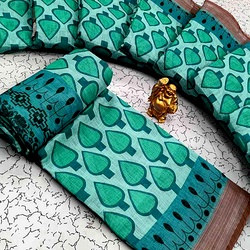 Digital Linen Cotton Sarees