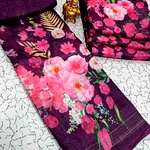 Digital Linen Cotton Sarees