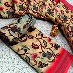 Digital Linen Cotton Sarees