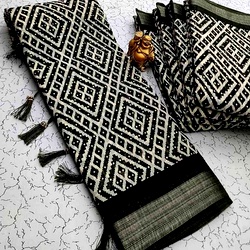 Digital Linen Cotton Sarees