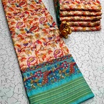 Printing Poly Cotton Sarees