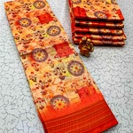 Printing Poly Cotton Sarees