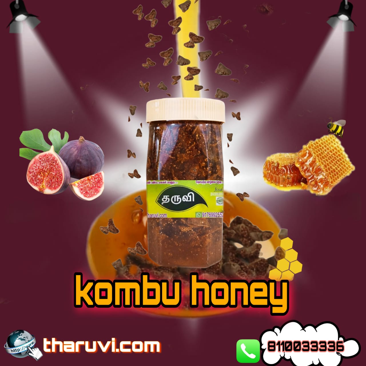 Kombu Honey Soaked Native Fig, Country Fig, Dried Anjeer, Athi